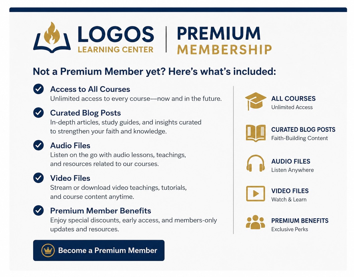 Logos Learning Center Premium Membership